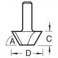 CHAMFER  A= 60 DEG X 25.4MM DIA