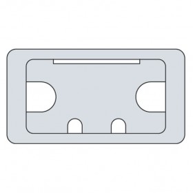 CABLE TIDY INSERT 105X55 GREY 3 OFF